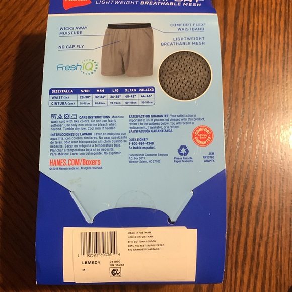 Hanes 4-Pack Cool Comfort Mesh Boxers - Size M - Picture 3 of 4